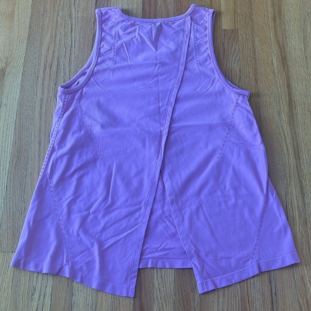 Athleta Women’s Tank Top Seamless Slit Back Yoga Top Semi-Fitted Size: Small - Picture 4 of 5